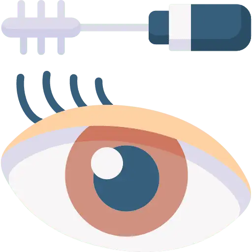 Applicazione di mascara su occhio.